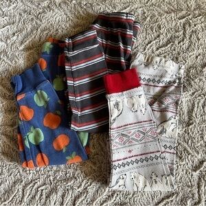 Carter's Gray and Red Striped Pajama Pants